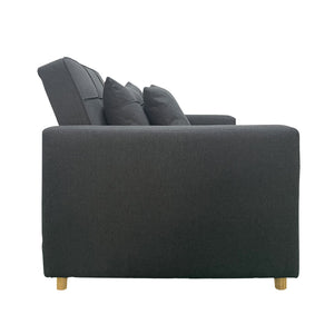 Sarantino Suri 3-in-1 Convertible Lounge Chair Bed - Dark Grey | Multi-Functional