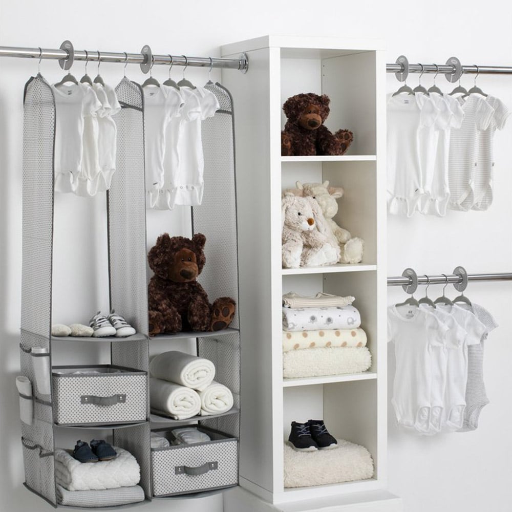 24 Piece Nursery Storage Set | Cool Grey Color | Delta Children Brand