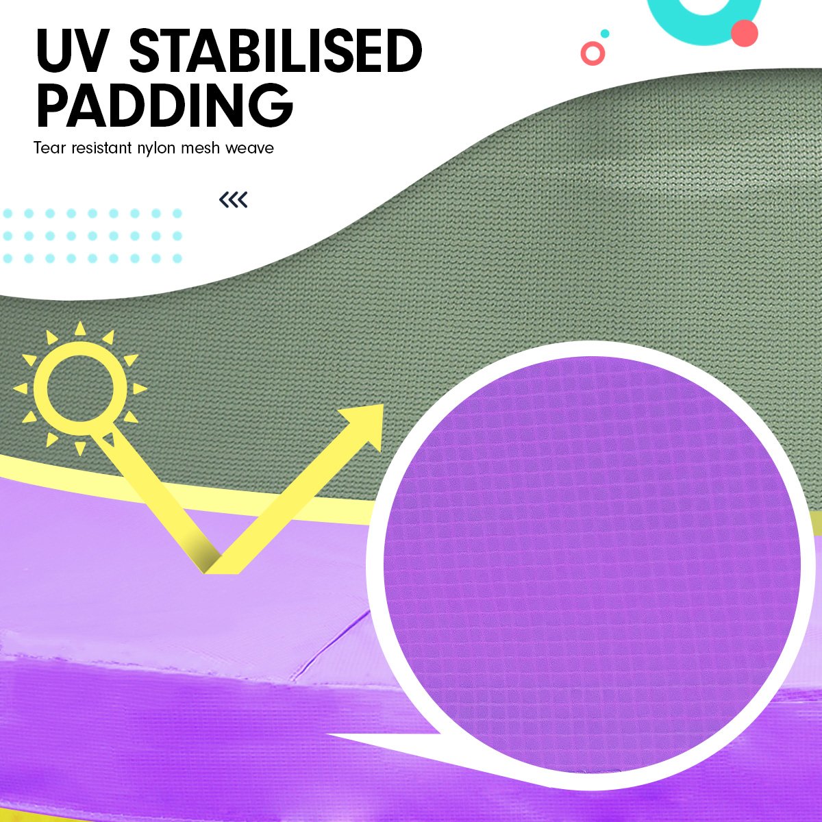 4.5ft Round Trampoline with Free Safety Net, Spring Pad Cover, and Mat - Outdoor Blue Purple by Kahuna