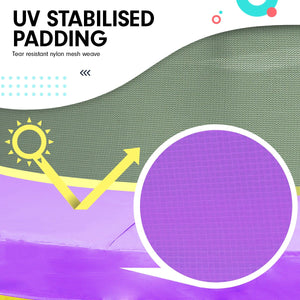 4.5ft Round Trampoline with Free Safety Net, Spring Pad Cover, and Mat - Outdoor Blue Purple by Kahuna