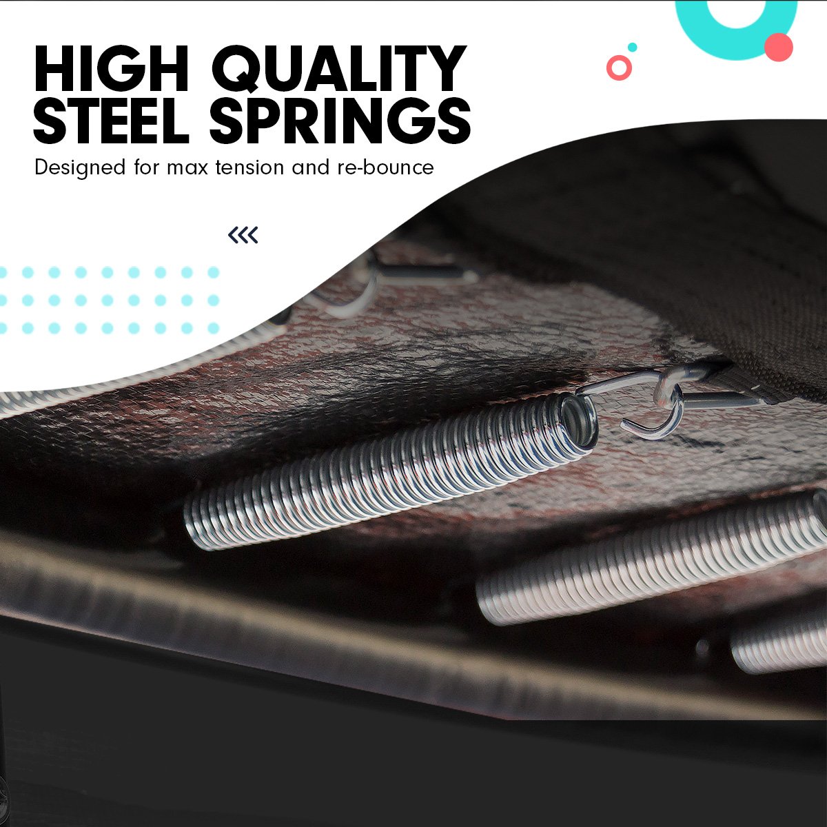 4.5ft Trampoline Round Free Safety Net Spring Pad Cover Mat Outdoor Yellow Purple