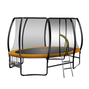 8 Ft X 14ft Oval Outdoor Trampoline - Orange