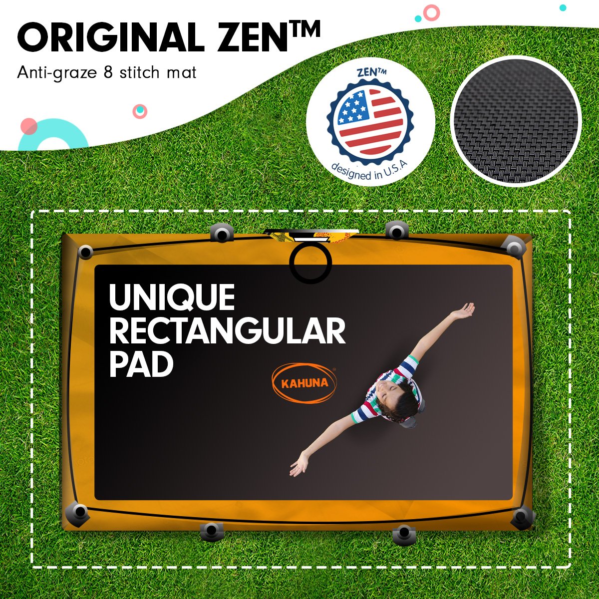 8ft X 11ft Outdoor Rectangular Trampoline | Orange | Safety Enclosure Included