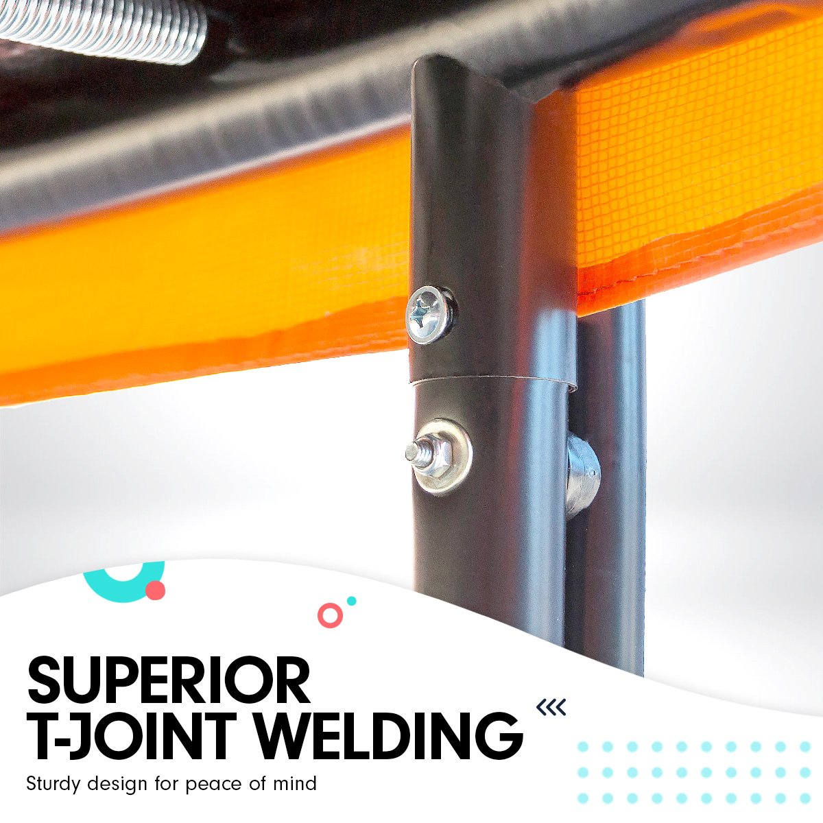 8ft X 11ft Outdoor Rectangular Trampoline | Orange | Safety Enclosure Included