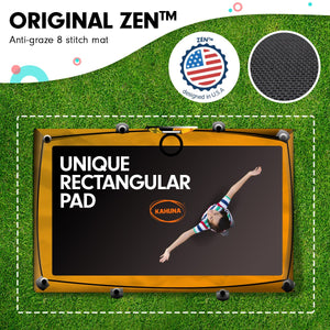 Kahuna Outdoor Rectangular Orange Trampoline | Safety Enclosure | Basketball Hoop Set | 8ft x 11ft