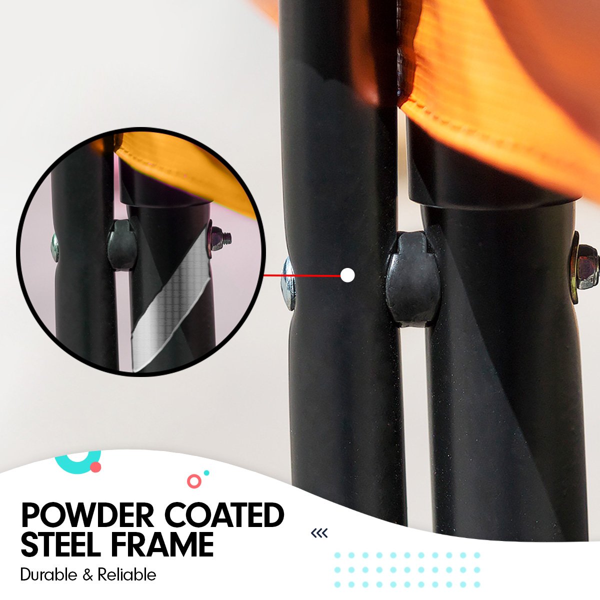 Kahuna Outdoor Rectangular Orange Trampoline | Safety Enclosure | Basketball Hoop Set | 8ft x 11ft