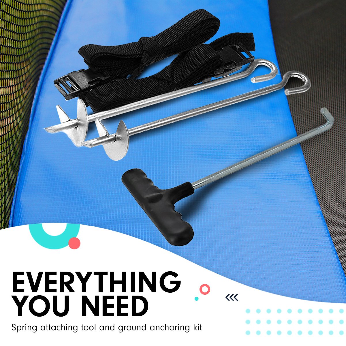 Kahuna Outdoor Rectangular Trampoline | Safety Enclosure | 8ft x 11ft