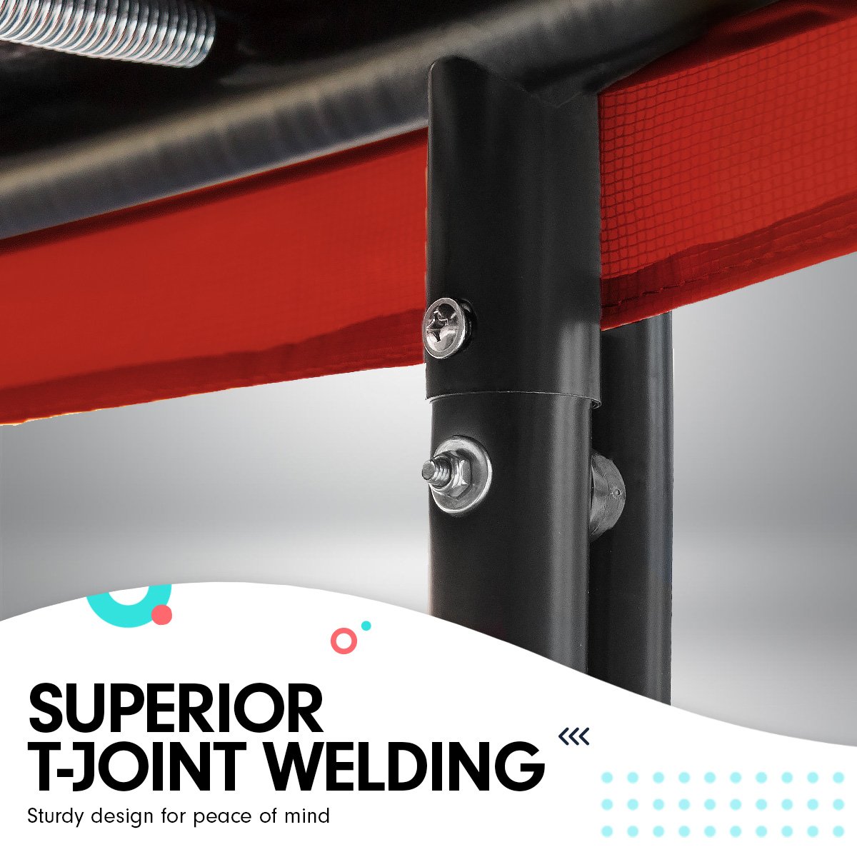 Kahuna Outdoor Rectangular Rainbow Trampoline | Safety Enclosure | Basketball Hoop Set | 8ft x 11ft