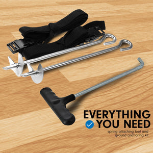 Outdoor Rectangular Rainbow Trampoline - 6ft x 9ft | Safety Enclosure by Kahuna