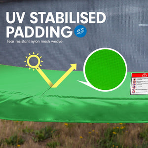 Outdoor Rectangular Rainbow Trampoline - 6ft x 9ft | Safety Enclosure by Kahuna