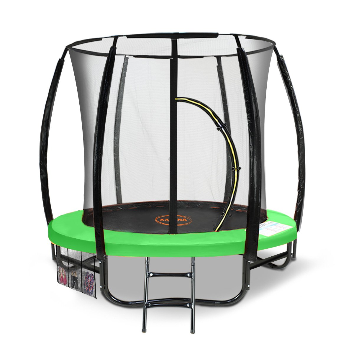 Outdoor Trampoline - 6ft | Round Green, Safety Enclosure by Kahuna