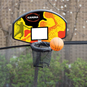 6ft Outdoor Round Green Trampoline with Safety Enclosure and Basketball Hoop Set