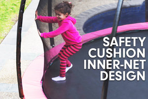 Classic Trampoline - 6ft | Outdoor Round, Safety Enclosure - Pink