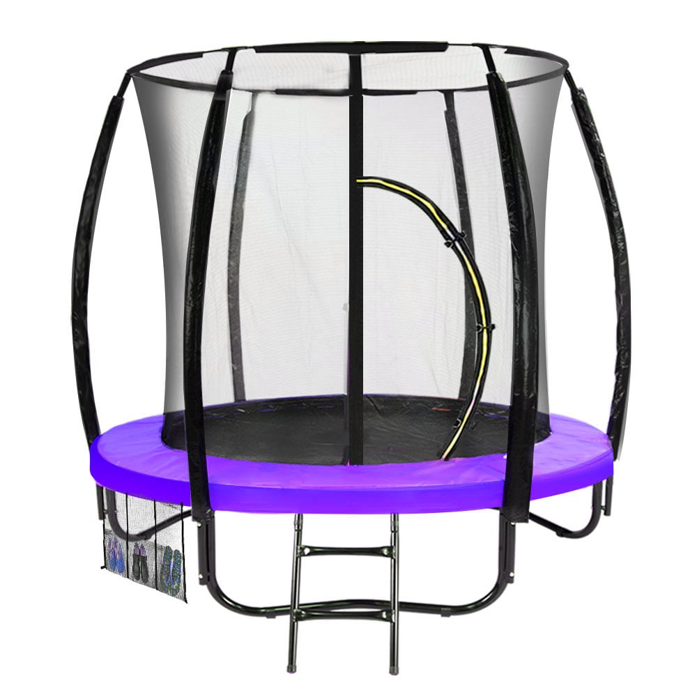 Classic Trampoline - 6ft | Round Outdoor, Free Safety Net, Spring Pad Cover, Mat - Purple