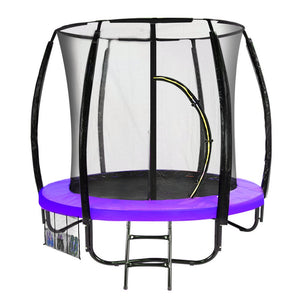 Classic Trampoline - 6ft | Round Outdoor, Free Safety Net, Spring Pad Cover, Mat - Purple