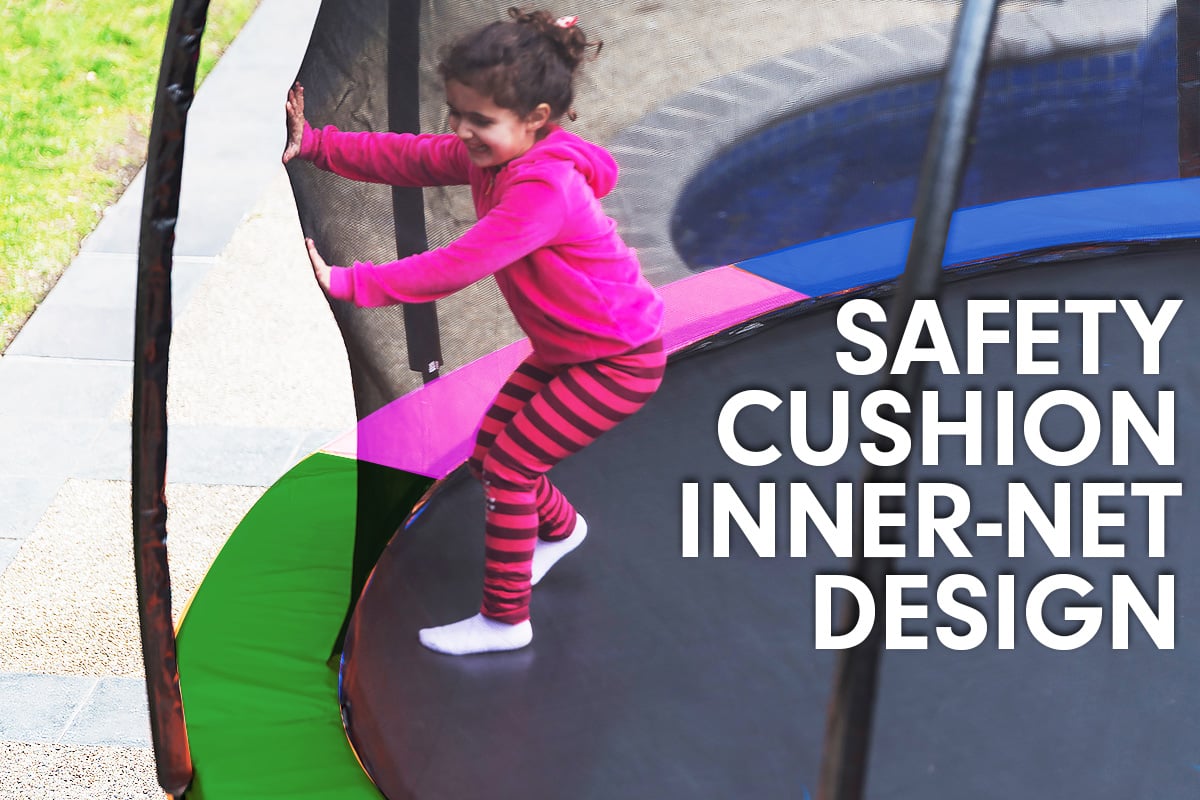 6ft Trampoline - Round | Free Pad Cover, Spring Mat, Net, Safety Net Enclosure - Rainbow