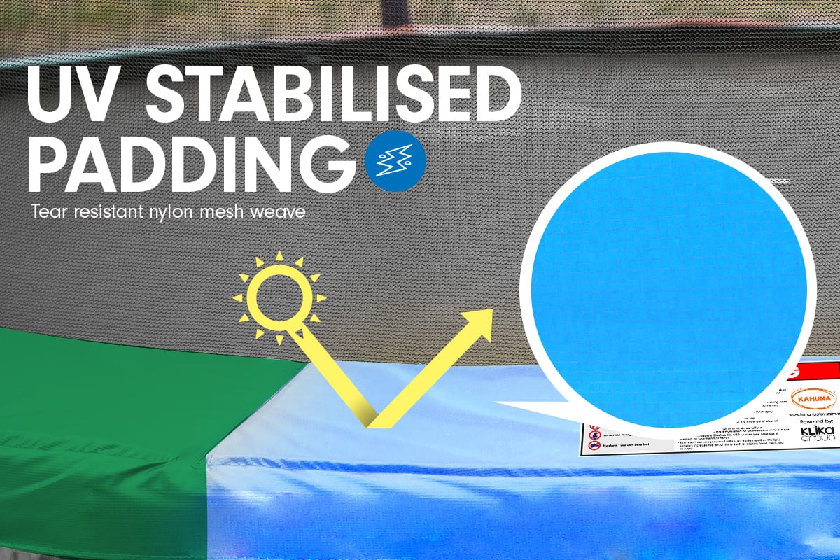 6ft Trampoline - Round | Free Pad Cover, Spring Mat, Net, Safety Net Enclosure - Rainbow