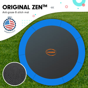8ft Trampoline Free Ladder Spring Mat Net Safety Pad Cover Round Enclosure Blue