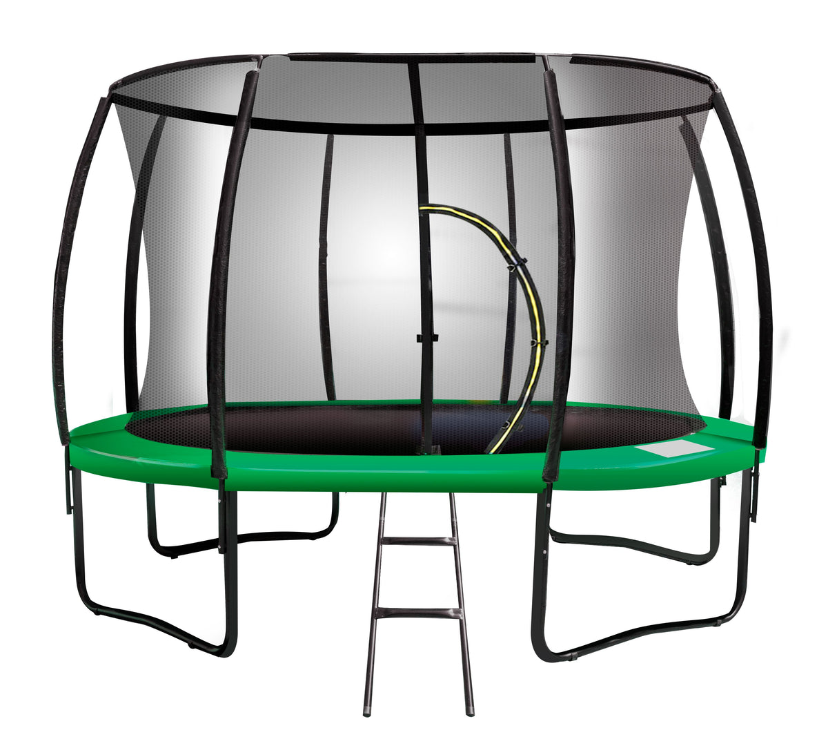 8ft Trampoline Free Ladder Spring Mat Net Safety Pad Cover Round Enclosure | Green | Kahuna