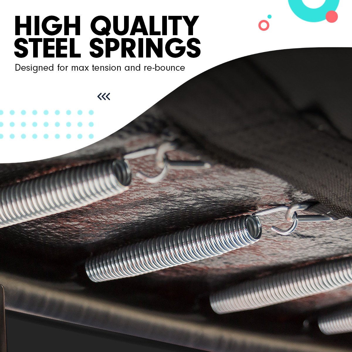 8ft Trampoline With Spring Mat Pad Net Outdoor | Orange