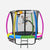 Outdoor Trampoline - 8ft | Kids Children With Safety Enclosure, Mat, Pad, Net, Ladder, Basketball Hoop Set - Rainbow by Kahuna