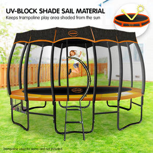 Removable Twister Trampoline Roof Shade Cover - 12ft