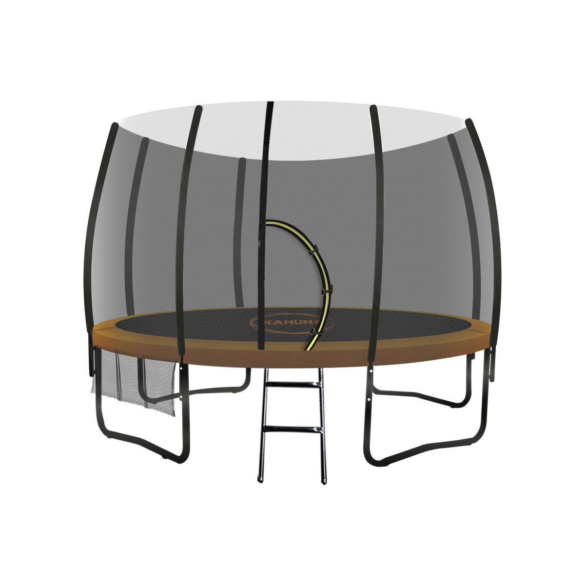 10ft Twister Springless Trampoline | Safety Net Pad Mat Outdoor | Orange