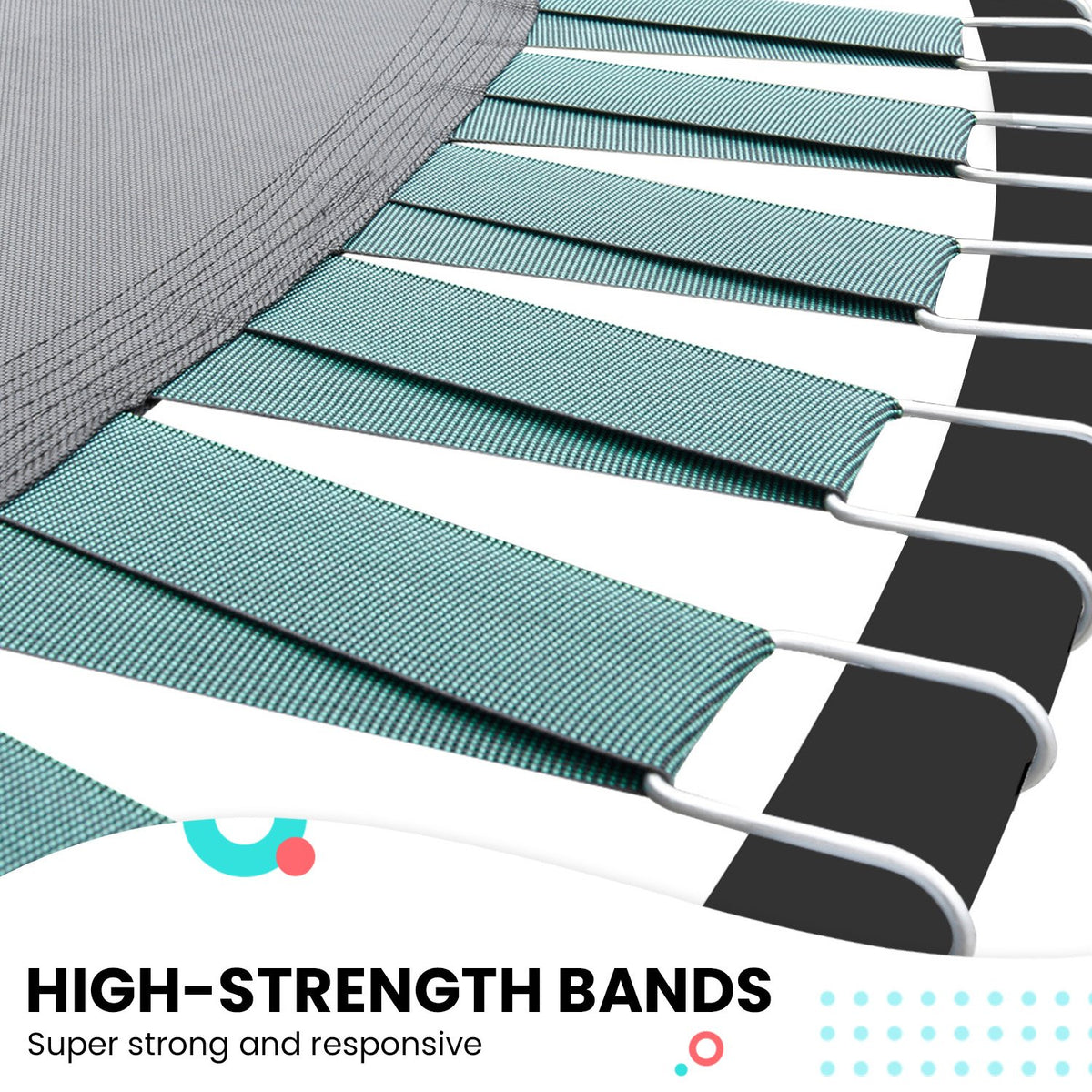 10ft Twister Springless Trampoline | Safety Net Pad Mat Outdoor | Orange