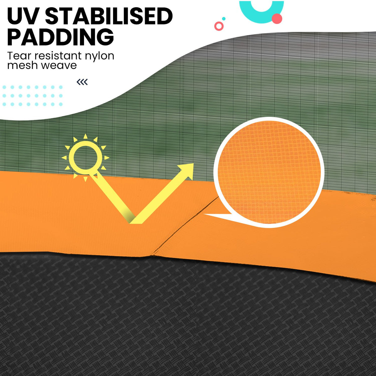 Twister 12ft Springless Trampoline | Outdoor Mat Pad Net Ladder