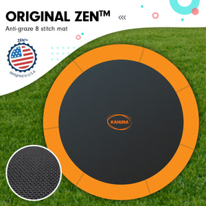 Twister 14ft Springless Trampoline | Outdoor Kids Safety Net Pad Mat with Basketball Set