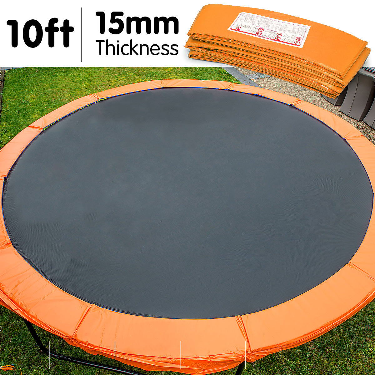 Kahuna 10ft Trampoline Replacement Pad | Round - Orange