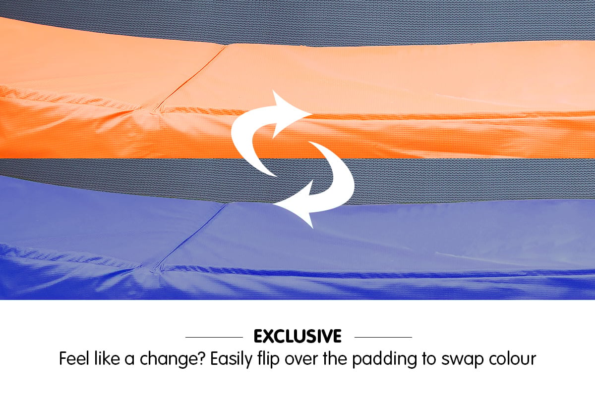 14ft Trampoline Reversible Replacement Pad Round - Orange/Blue