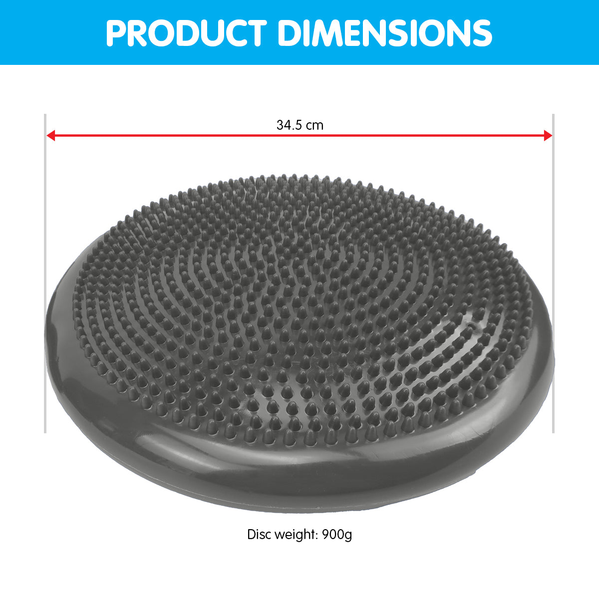 Yoga Stability Disc | Home Gym Pilates Balance Trainer - Grey