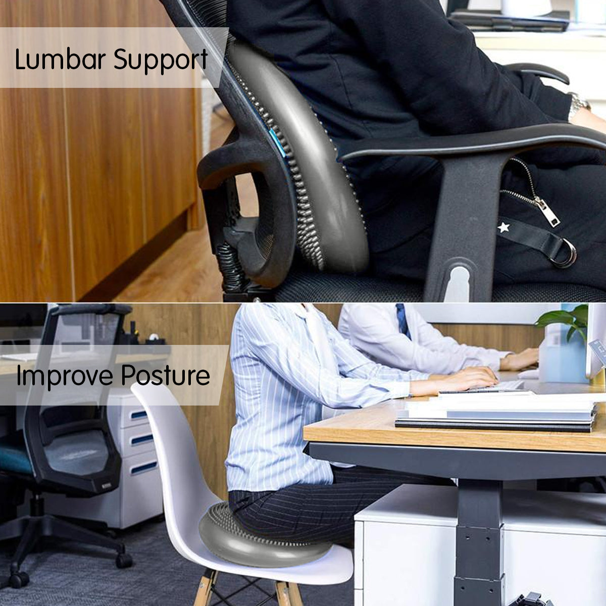 Yoga Stability Disc | Home Gym Pilates Balance Trainer - Grey