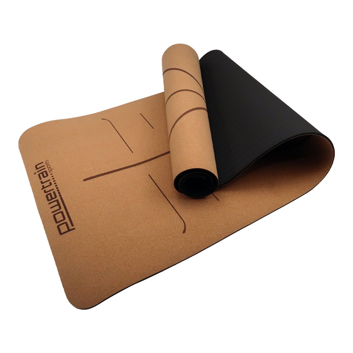Cork Yoga Mat with Carry Straps | Home Gym Pilates - Body Line