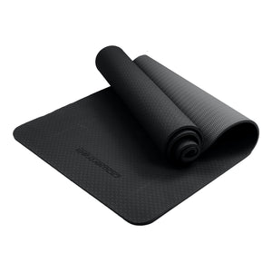 Eco-friendly Dual Layer 6mm Yoga Mat | Midnight | Non-slip Surface and Carry Strap