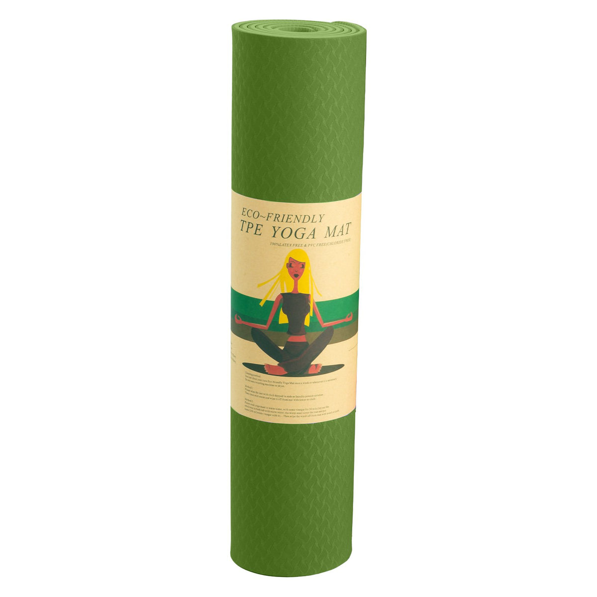 Eco-friendly Dual Layer 6mm Yoga Mat | Olive | Non-slip Surface