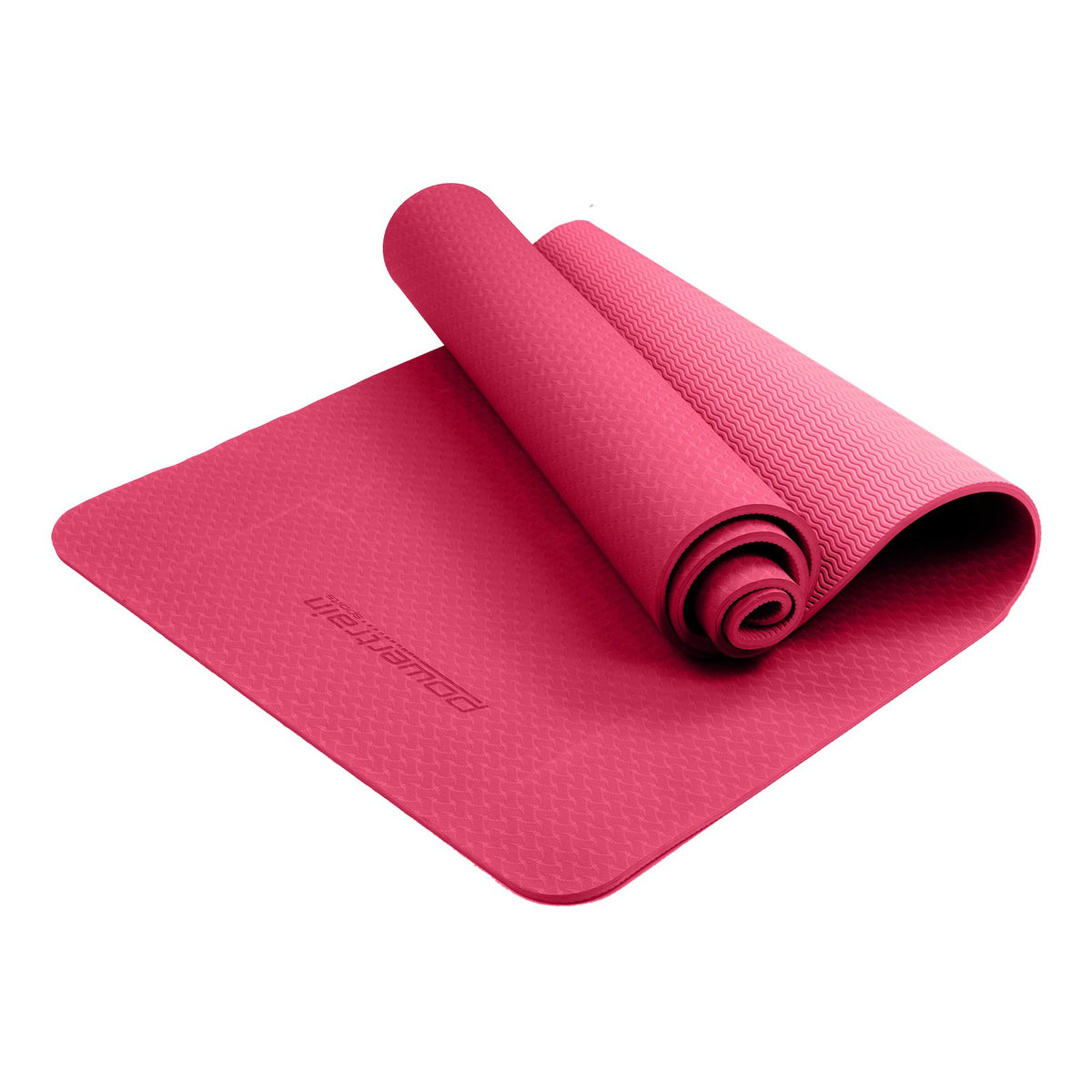 Eco-friendly Dual Layer 6mm Yoga Mat | Pink | Non-slip Surface & Carry Strap