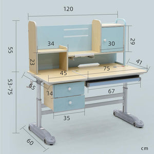 Height Adjustable Children's Study Desk Chair Set | 120cm | Blue-Pink | AU