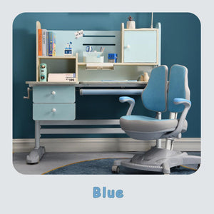 Height Adjustable Children's Study Desk Chair Set | 120cm | Blue-Pink | AU