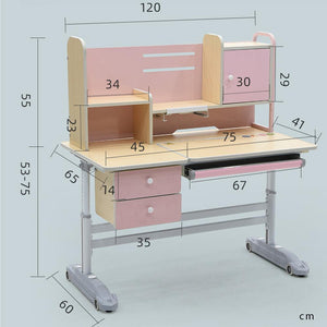 Height Adjustable Children's Study Desk Chair Set | 120cm | Blue-Pink | AU