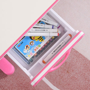 120cm Height Adjustable Children Kids Ergonomic Study Desk Pink AU