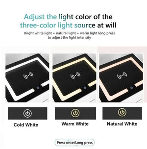 Smart Bedside Tables Finger Print Lock Side 3 Drawers Wireless Charging USB Nightstand LED AU