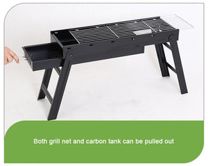 Foldable Portable BBQ Charcoal Grill | Barbecue Camping Hibachi Picnic