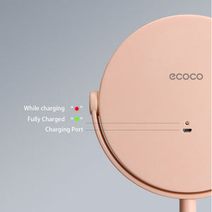 Ecoco Smart LED Light Cosmetic Makeup Mirror USB Touch Screen Home Desk Vanity 360° Pink - The Hippie House