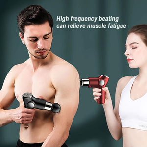 Mini Massage Gun | LCD Display Percussion Massager | Muscle Relaxing Therapy | Deep Tissue | Red