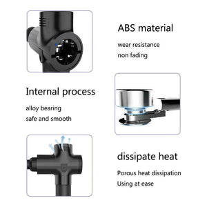 POWERFUL 6 Heads LCD Massage Gun | Percussion Vibration Muscle Therapy | Deep Tissue | Carbon Fiber