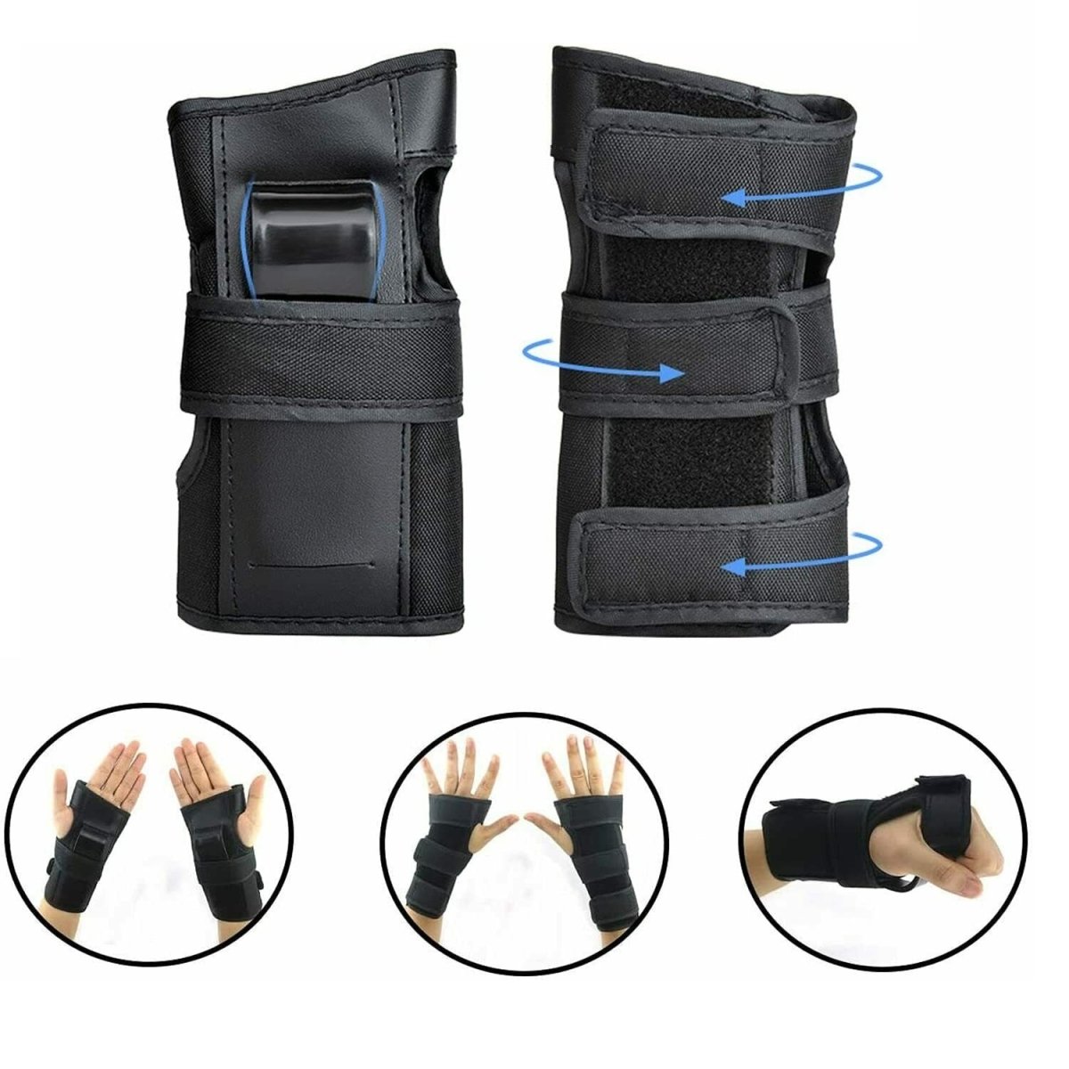 Scooter Protective Gear Set | Knee Elbow Pads Wrist Guards Helmet | Suitable for Kids/Teens/Adults (Large)