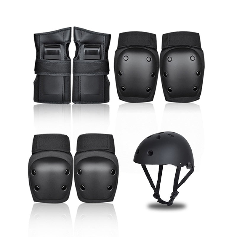 Scooter Protective Gear Set | Knee Elbow Pads Wrist Guards Helmet | Suitable for Kids/Teens/Adults (Large)