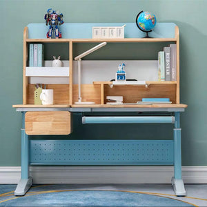 Adjustable Children's Study Desk | Solid Rubber Wood | 120cm | Ergonomic | Blue